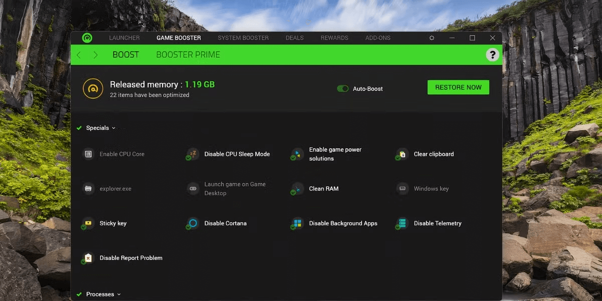 Razer Cortex - Optimizador PC para juegos