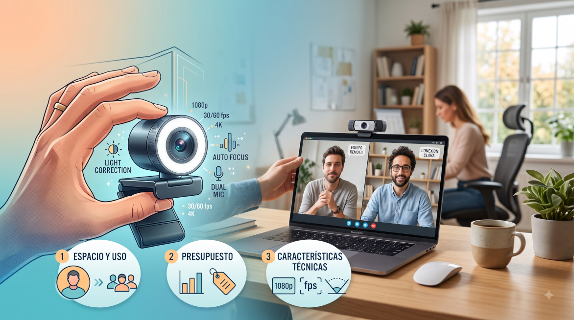 Webcam para trabajo remoto